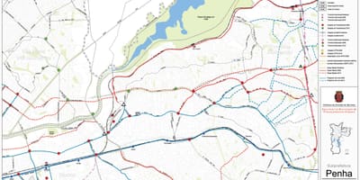 Карта Пенья, Сан - Паўлу - грамадскі транспарт