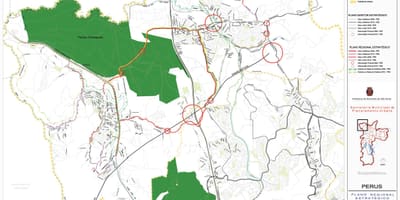 Карта Перус Сан - Паўлу - дарог