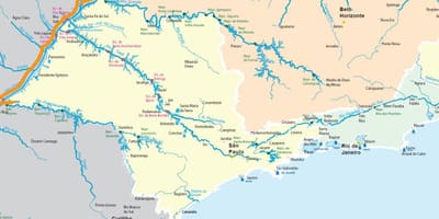 Карта Сан-Паўлу рэк