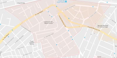 Карта Сан-Мигел-Паулиста-Сан-Паўлу