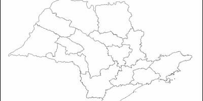 Карта Сан-Паўлу Дзева - рэгіёны