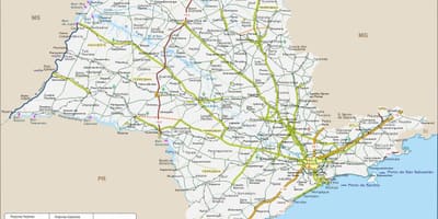 Карта штата Сан-Паўлу