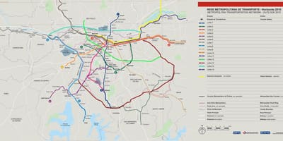 Карта транспартнай сеткі Сан-Паўлу