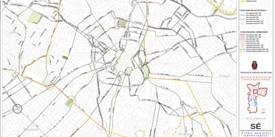 Карта се Сан - Паўлу - дарог
