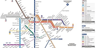 Карта сталічны транспарт Сан-Паўлу
