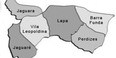 Карта супрефектур Лапа