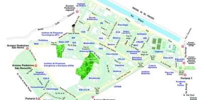 Карта універсітэта Сан-Паўлу - УСП
