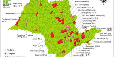 Карта інстытута Федэральнага Сан-Паўлу - ісп.