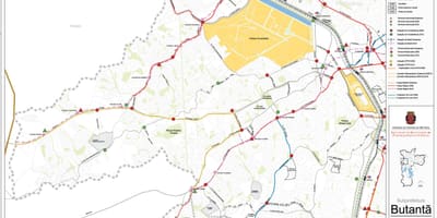 Карта Butantã Сан - Паўлу - грамадскі транспарт