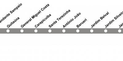 Карта Сан-Паўлу CPTM - лінія 10 - Алмаз