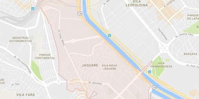 Карта Сан-Паўлу Jaguaré