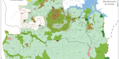 Карта Parelheiros Сан-Паўлу - захоп зямлі