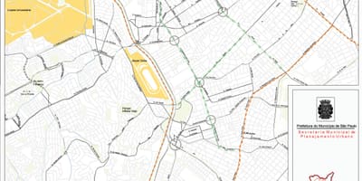 Карта Пинхейрос горада Сан - Паўлу - дарог