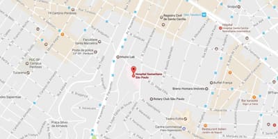 Карта samaritano, выдатны бальніцы Сан-Паўлу