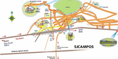 Карта Сан-Паўлу UNIVAP