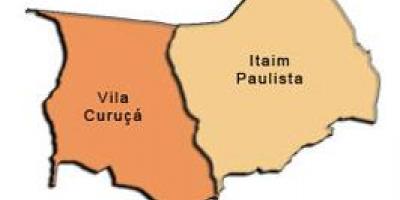 Карта Итайн Паулисте - супрефектур Віла Curuçá
