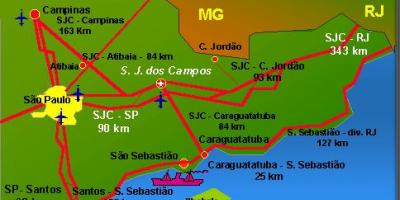 Карта аэрапорта Сан-Жазэ-дус-кампус