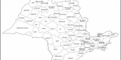 Карта Сан-Паўлу Дзева - мікра-рэгіёнаў