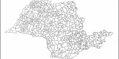 Карта Сан-Паўлу Дзева - муніцыпалітэты