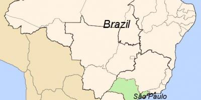 Карта Сан-Паўлу ў Бразіліі