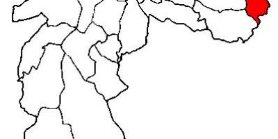 Карта Сидаде Тирадентесе суб-прэфектура Сан-Паўлу