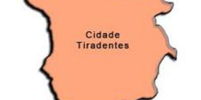 Карта Сидаде Тирадентесе супрефектур