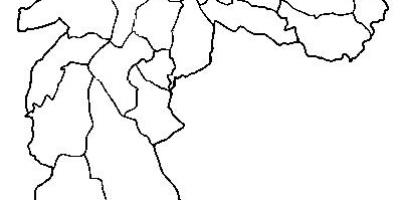 Карта Guaianases суб-прэфектура Сан-Паўлу