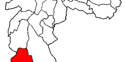 Карта супрефектур Parelheiros Сан-Паўлу