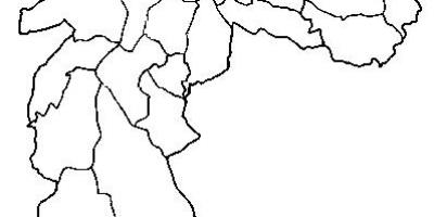 Карта суб-прэфектуры Перус Сан-Паўлу