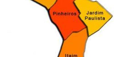 Карта суб-прэфектуры Пиньейросе