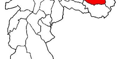 Карта супрефектур Итакера ў Сан-Паўлу