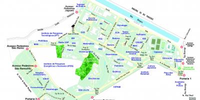 Карта універсітэта Сан-Паўлу - УСП