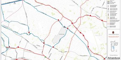 Карта Цэнтр-Віла Фармоза-Сан-Паўлу - грамадскі транспарт