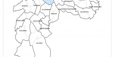 Карта цэнтральнай зоне Сан-Паўлу